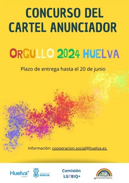 Imagen del concurso del cartel anunciador del Orgullo 2024 en Huelva.