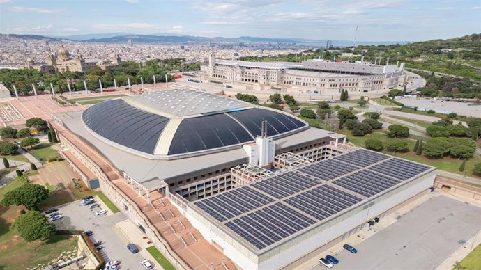 Foto aérea de la Anella Olímpica de Montjuc.