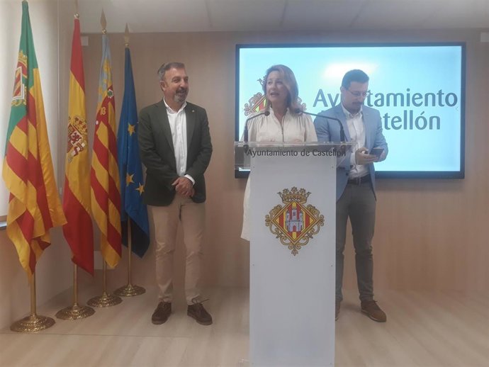 Comparecencia de Begoña Carrasco junto a Juan Carlos Redondo y Alberto Vidal
