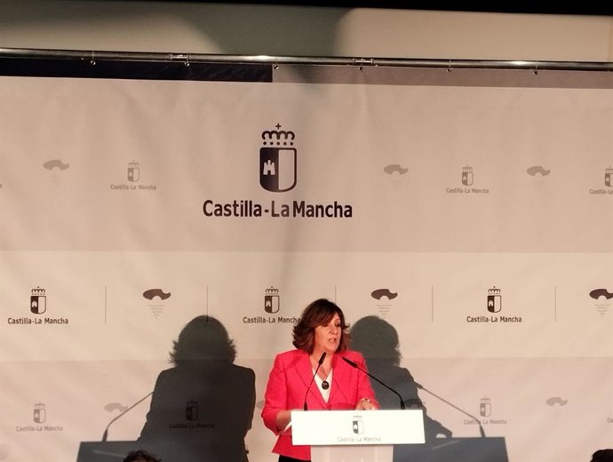 La consejera de Economía, Empresas y Empleo, Patricia Franco, en la presentación de la jornada sobre mecanismos de financiación empresarial en Castilla-La Mancha del Plan Adelante y Enisa.