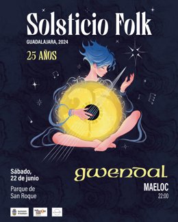Cartel del Solsticio Folk de Guadalajara.