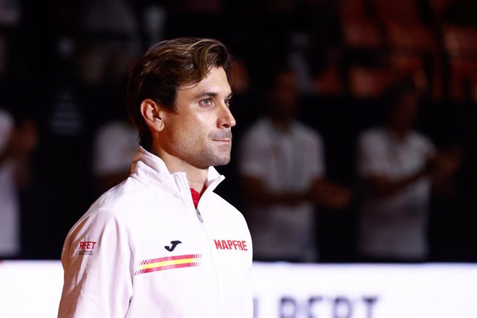 Archivo - David Ferrer, Capitain of Spain, is seen during the Davis Cup 2023, Group C, tennis match played between Spain and Serbia at Fuente de San Luis pavilion on September 15, 2023, in Valencia, Spain.