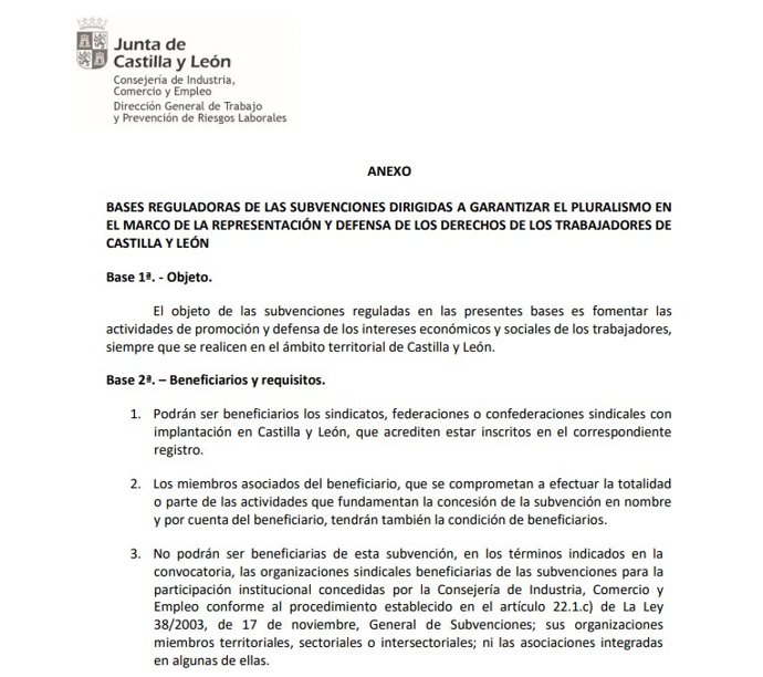 Captura de una de las órdenes publicadas por Industria en el portal Gobierno Abierto