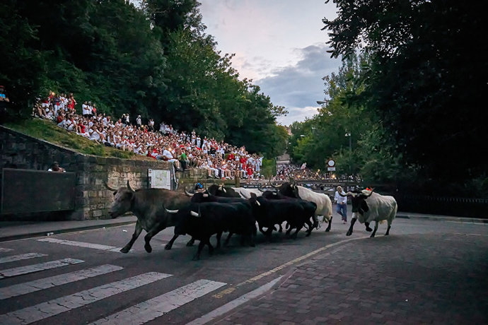 Archivo - Imagen de archivo del Encierrillo de San Fermín.