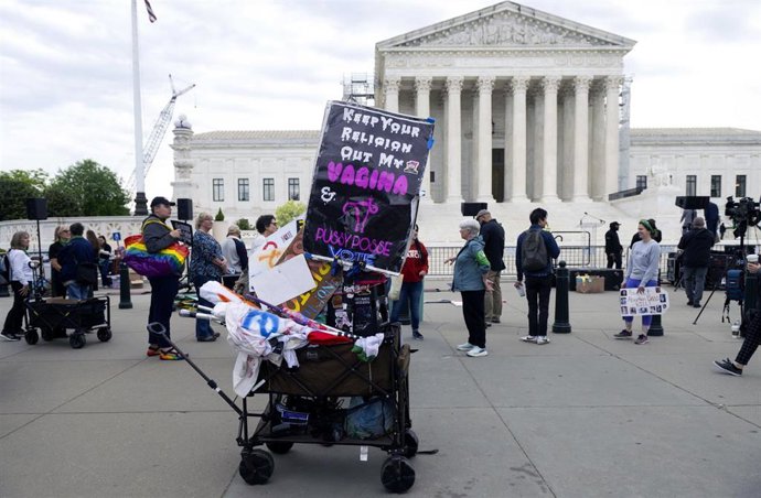 Archivo - Protesta por el derecho al aborto ante el Tribunal Supremo de Estados Unidos
