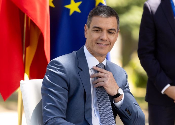 El presidente de Gobierno, Pedro Sánchez, durante la VIII RAN, en el complejo de la Moncloa, a 13 de junio de 2024, en Madrid (España).