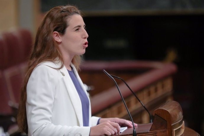 Archivo - La diputada de Vox Rocío de Meer Méndez, en una sesión plenaria en el Congreso de los Diputados, Madrid (España), a 18 de febrero de 2020.