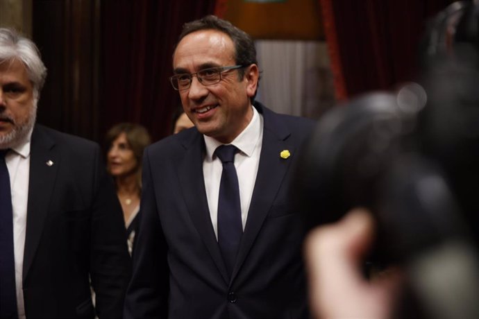 El que será nuevo presidente del Parlament de Catalunya y ex consejero Josep Rull, llega al pleno de constitución de la XV legislatura del Parlament de Catalunya.