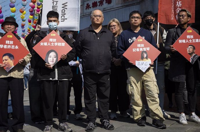 Archivo - Protesta organizada por Amnistía Internacional en Taiwán para pedir la liberación de varios activistas detenidos en China, entre ellos la periodista Huang Xueqin, impulsora del movimiento #MeToo en el gigante asiático (archivo)