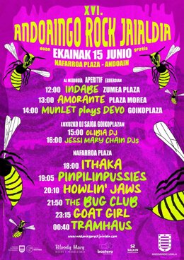 Cartel de la 16 edición del Andoaingo Rock Jaialdia