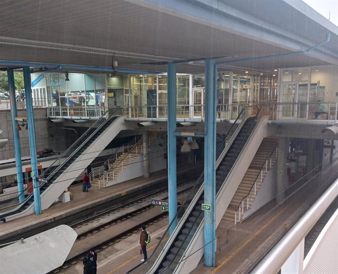 Escaleras mecánicas de la estación de tren de Vic (Barcelona)