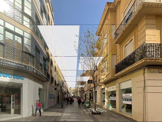 Archivo - Diseño de entoldado para la calle Reyes Católicos de Almería.