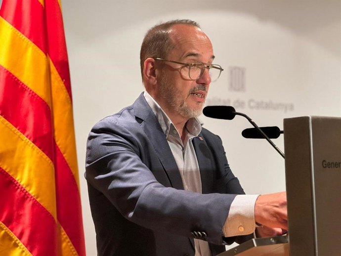 El conseller de Derechos Sociales de la Generalitat, Carles Campuzano, en el acto de conmemoración del Día Mundial de la Toma de Conciencia sobre el Abuso y el Maltrato a las Personas Mayores, 15 de junio.