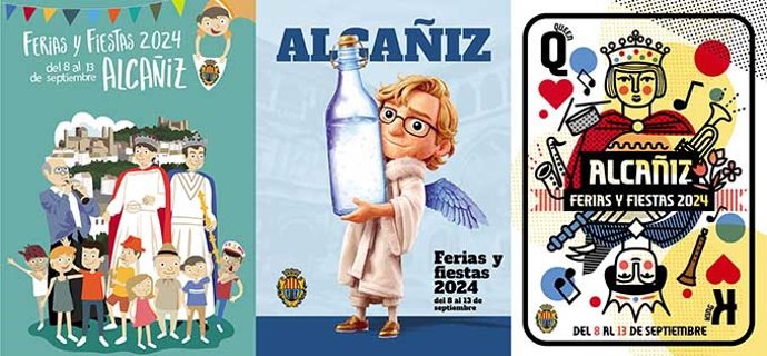 Propuestas para elegir el cartel de las fiestas de Alcañiz.