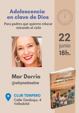 Cartel de la presentación del libro de Mar Dorrio.