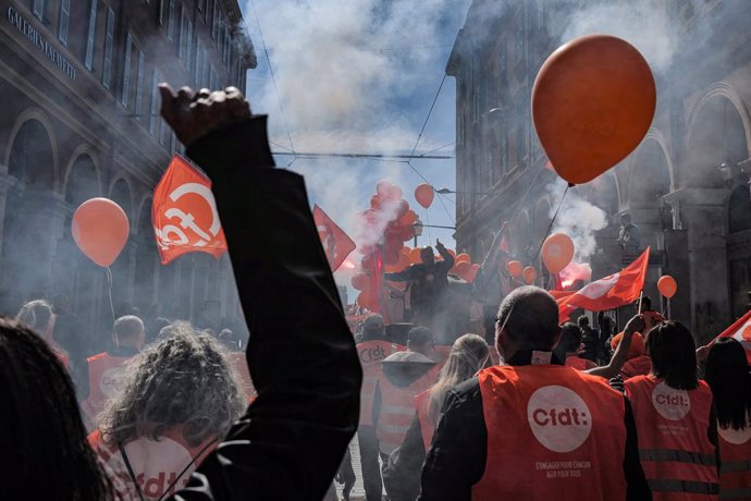 Archivo - Imatge d'arxiu de marxes sindicals a França 