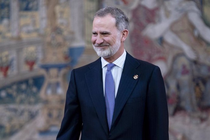 Archivo - El Rey Felipe VI preside la Asamblea anual de la Diputación de la Grandeza y Títulos del Reino, en el Palacio Real de El Pardo, a 21 de marzo de 2024, en Madrid (España). El orden del día incluye la presentación y, en su caso, aprobación de la m