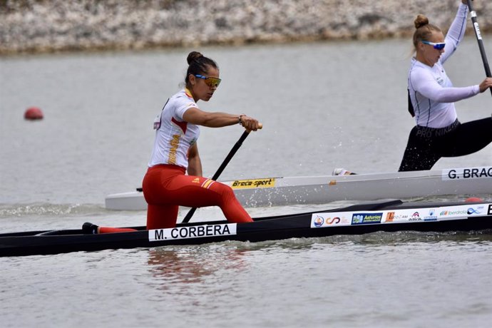 María Corbera, durante el Campeonato de Europa de esprint olímpico.