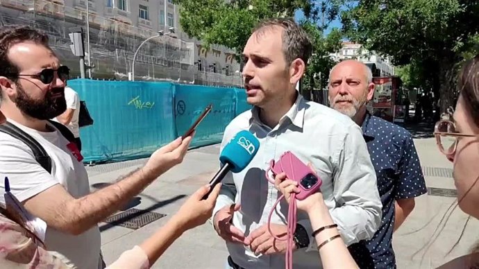 El coordinador general de Izquierda Unida Andalucía, Toni Valero, en la marcha republicana celebrada este domingo en Madrid.