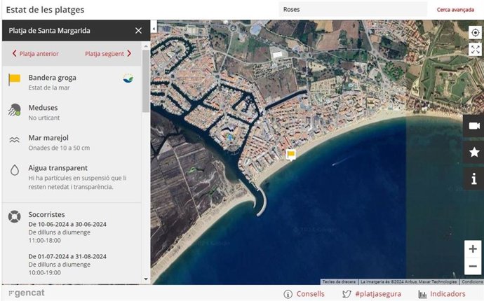 Muere un hombre de 65 años en la playa de Santa Margarida de Roses (Girona)