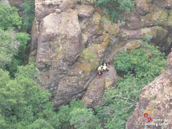 Imagen del rescate en León