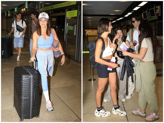 Los concursantes de 'All Stars', en el aeropuerto de Madrid para coger el vuelo a Honduras