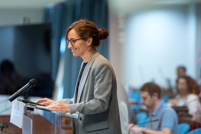 La ministra de Sanidad, Mónica García, preside el pleno del Consejo Interterritorial del Sistema Nacional de Salud (CISNS), en la sede del Ministerio, a 14 de junio de 2024, en Madrid (España).