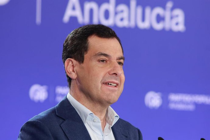El presidente del PP de Andalucía y de la Junta, Juanma Moreno