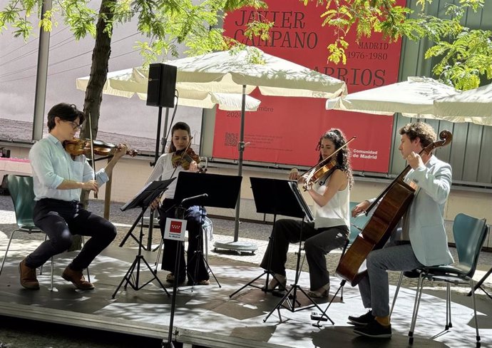 Actuación musical Parallel Quartet durante la presentación del Festival de San Lorenzo.