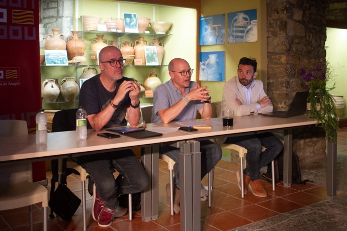 El secretario general de CCOO, Unai Sordo, participa en una jornada en Morillo de Tou (Huesca).