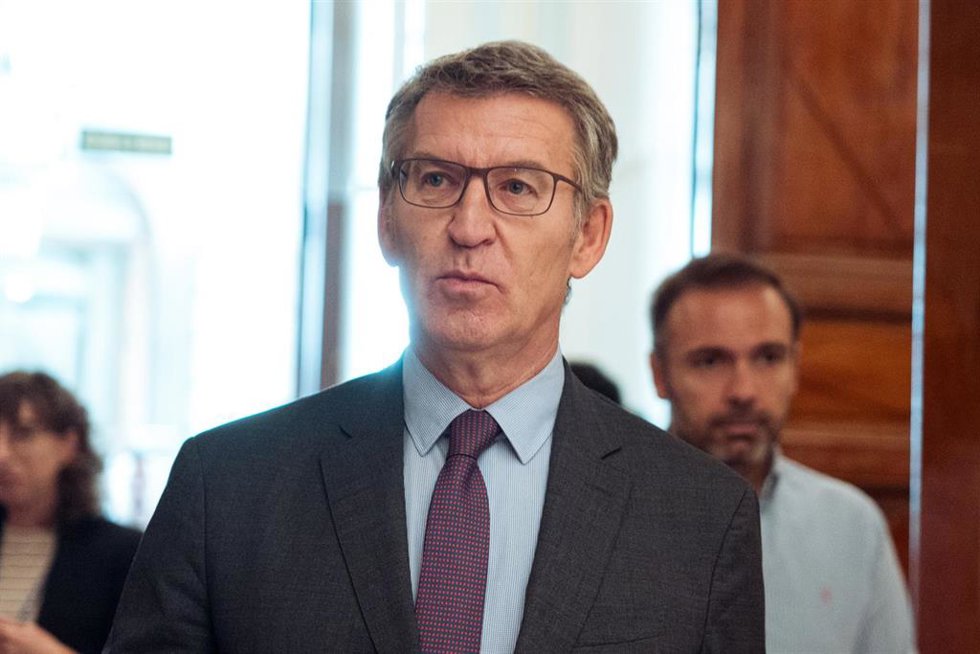 El presidente del PP, Alberto Núñez Feijóo, en el Congreso de los Diputados, a 13 de junio de 2024, en Madrid (España).