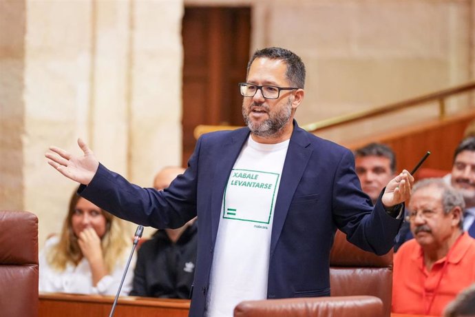 El portavoz de Adelante Andalucía, José Ignacio García, en una imagen de archivo en el Parlamento. 