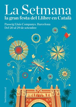 Cartell de l'il·lustrador Adrià Ferrer Marquès per a la Setmana del Llibre en Català 2024