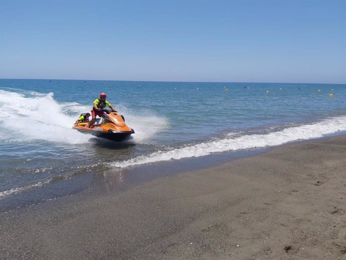 Simulacro en Torremolinos para comprobar el funcionamiento del dispositivo de seguridad y socorrismo