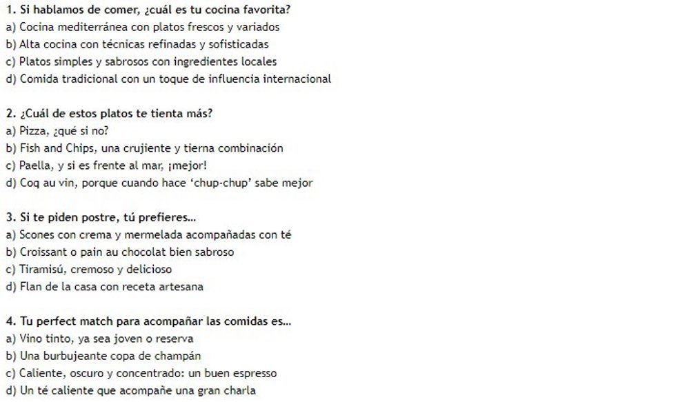 Vueling diseña un cuestionario para descubrir el mejor destino gastronómico este verano