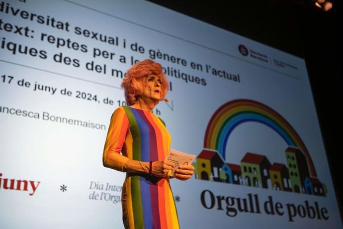 Brigitta Lamoure, en la jornada del Día Internacional del Orgullo de la Diputación de Barcelona.