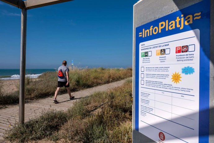 Una de las playas que gestiona la Diputación de Barcelona.