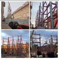 Vecinos de San Fernando se concentran en apoyo a los afectados por los nuevos derribos de edificios por 7B de Metro