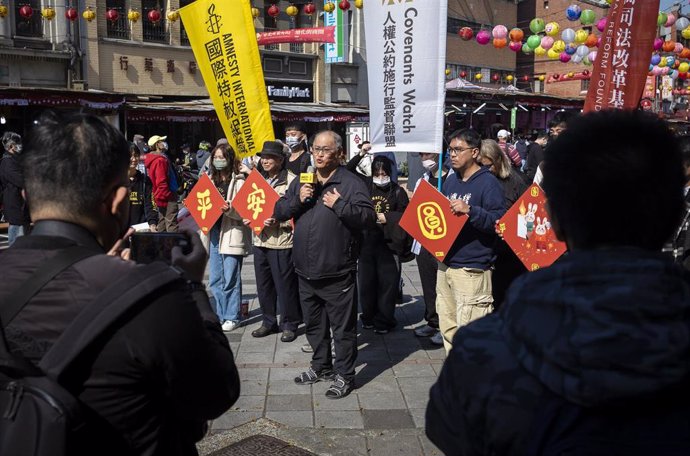 Archivo - Protesta organizada por Amnistía Internacional en Taiwán para pedir la liberación de varios activistas detenidos en China, entre ellos la periodista Huang Xueqin, impulsora del movimiento #MeToo en el gigante asiático (archivo)