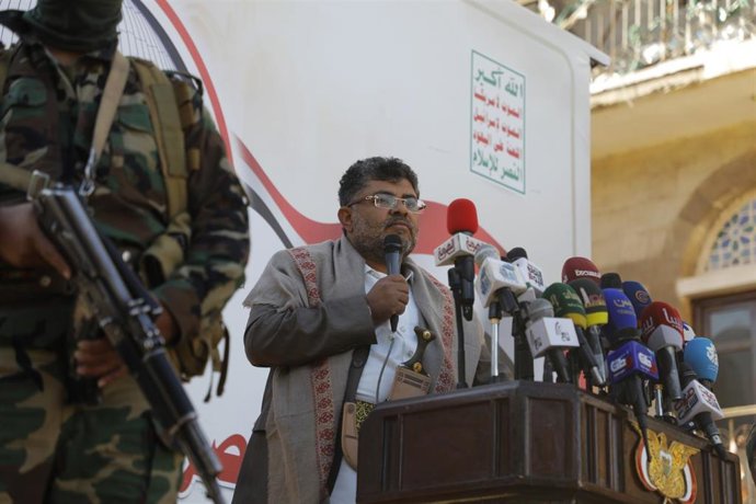 Archivo - El presidente del Comité Revolucionario de los rebeldes hutíes de Yemen, Mohamed Alí al Huti