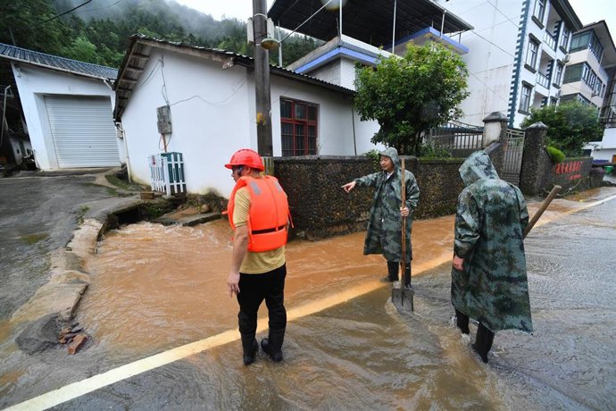 Inundaciones en la localidad de Nanping, en la provincia de Fujian, China (archivo)
