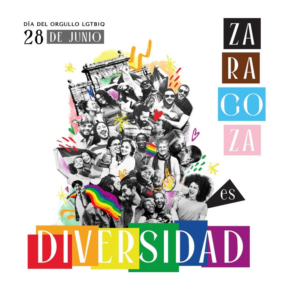 Campaña del Ayuntamiento de Zaragoza con motivo del Orgullo LGTBI 2024.
