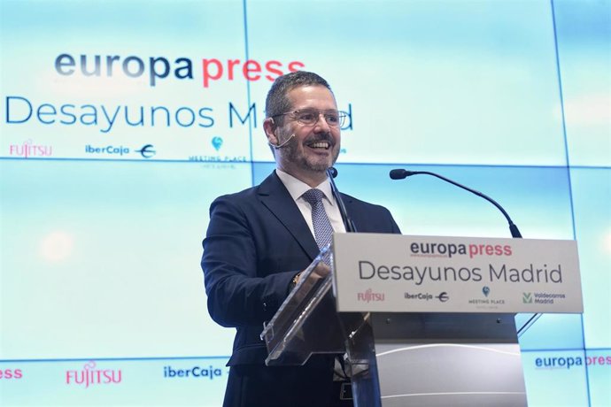 El consejero de Cultura, Turismo y Deporte de la Comunidad de Madrid, Mariano de Paco, interviene durante un desayuno Madrid de Europa Press