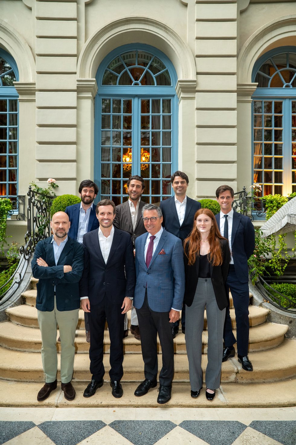 Los socios de Hyperion Fund con el equipo de Rasmussen Global antes de reunión en Madrid