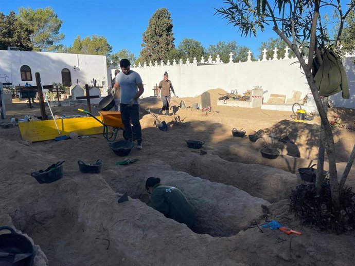 Una de las fosas excavadas de represaliados de la Guerra Civil y el franquismo en el IV Plan de Fosas de Baleares.