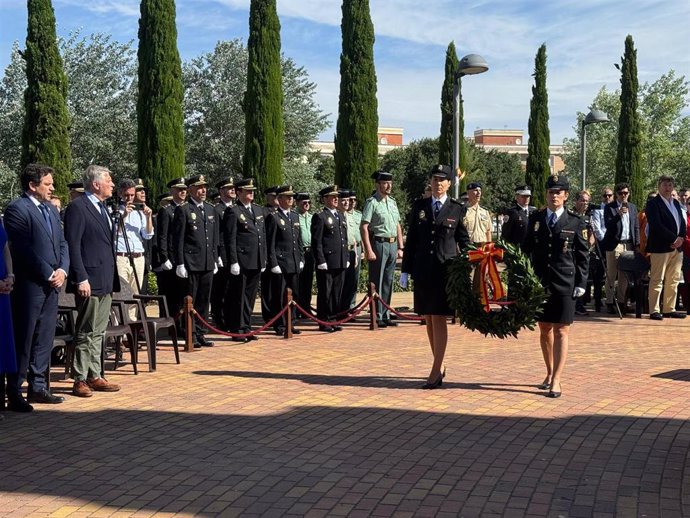 Acto de homenaje a las víctimas del terrorismo del Cuerpo Nacional de Policía en Ciudad Real.