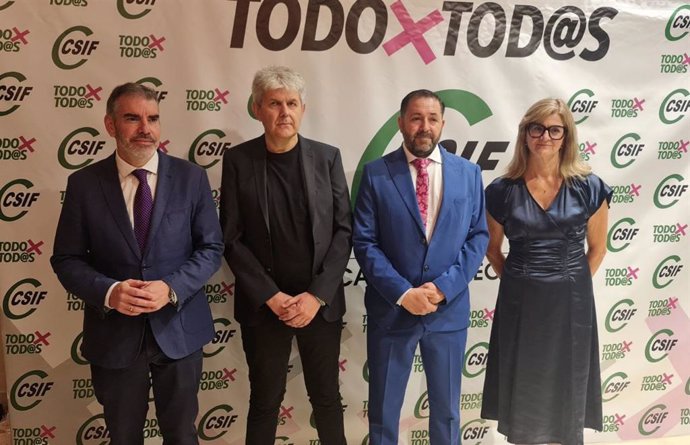 Benjamín Castro (i), Oscar Benteo, Bienvenido Prieto y Rosa Herrero.