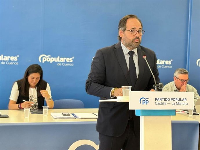 El presidente del Partido Popular de Castilla-La Mancha, Paco Núñez, en Cuenca.