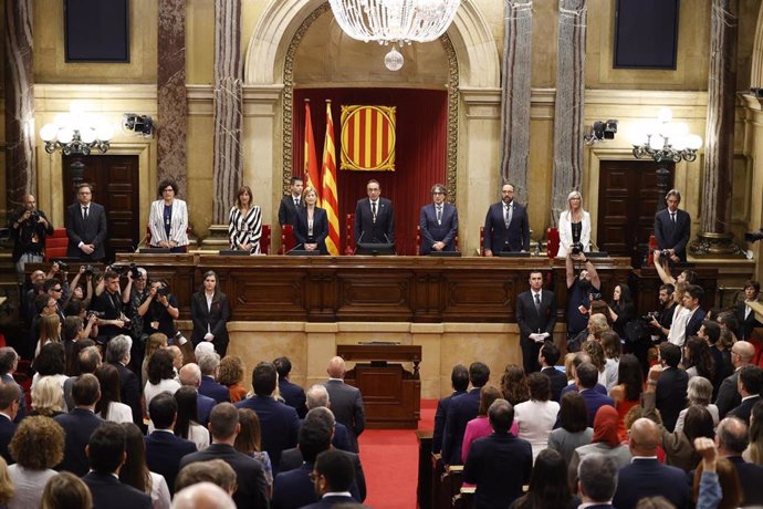 Archivo - La Mesa del Parlament de Catalunya, en su sesión constitutiva el 10 de junio de 2024