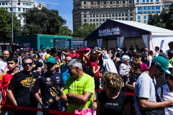 La inauguración del 'F1 Barcelona Fan Village' en Barcelona el 15 de junio.